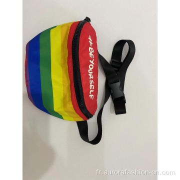 Sac banane couleur arc-en-ciel pour femmes